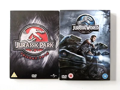 Jurassic Park trilogy pack Jurassic World DVD (2007-14) region 2-4 PAL Sam Neill - Image 1 of 4