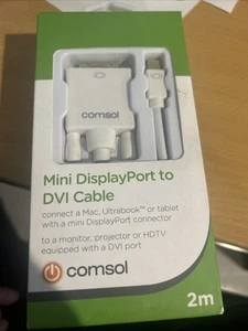 Console Mini Display Port To DVI Cable New Open Box 2M - Picture 1 of 2