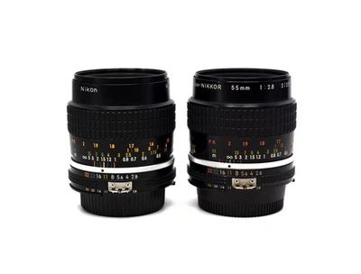 DOS lentes macro Nikon Micro-NIKKOR 55 mm f/2,8 AI-S - VER DESCRIPCIÓN Foto 1 de 4