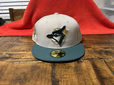 Toronto Blue Jays 1992 World Series Stone Persian Green New Era Fitted 7 7/8 Gry - Image 1 of 4