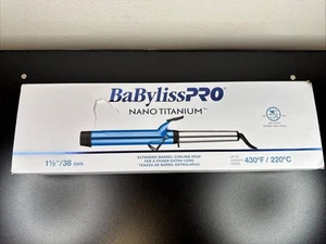 BaBylissPRO Nano Titanium Spring Extended Barrel Curling Iron 1 1/2"/ 38mm - Picture 1 of 7