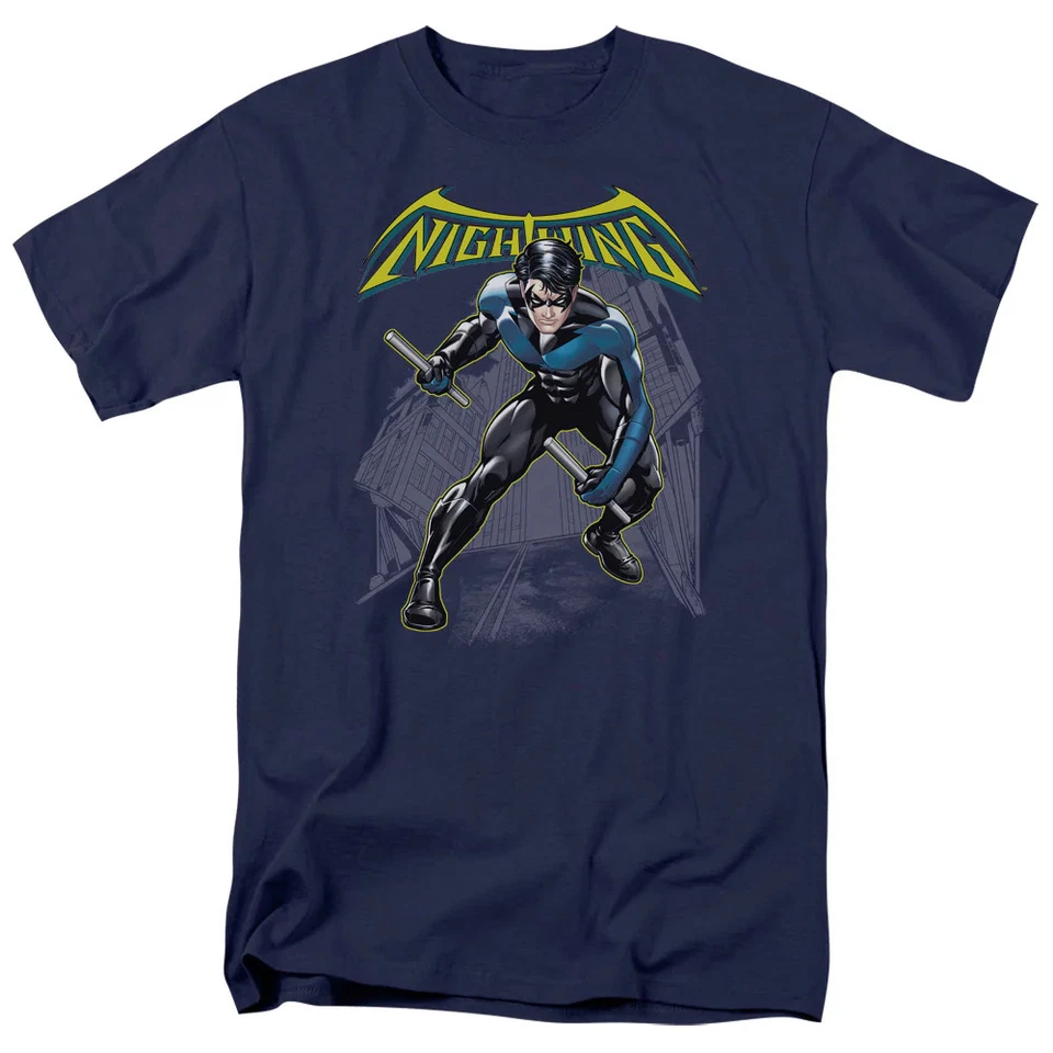 Batman Nightwing Mens T Shirt Navy Officially Licensed - Image 1 of 1