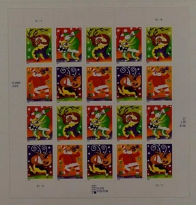 US SCOTT 3821 - 3824a SHEET OF 20 CHRISTMAS CONTEMPORARY 37 CENT FACE  MNH - Picture 1 of 1