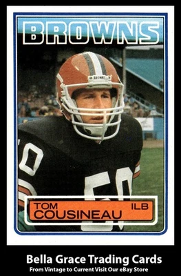 1983 Topps Tom Cousineau #246 Cleveland Browns Rookie NFL Football - Image 1 of 2