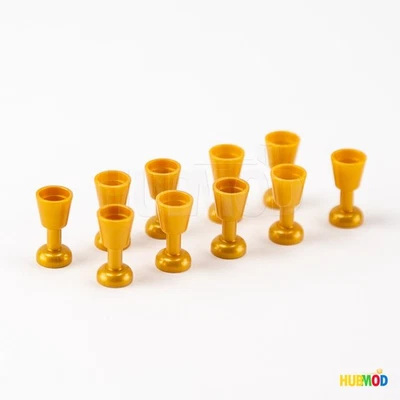 Lote de 10 Genuinos LEGO Perla Oro Minifigura Utensilio Cáliz Taza 2343 Piezas NUEVO Foto 1 de 3