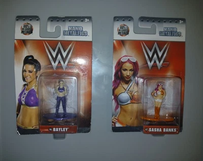 Figura de acción de metal fundido a presión WWE Nano Metalfigs Sasha Banks de 1,5" pulgadas Foto 1 de 4