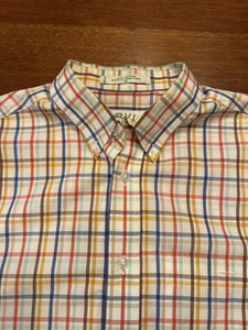 Medium Orvis Cotton Windowpane Checkered Button Down Shirt Long Sleeve - Picture 1 of 9