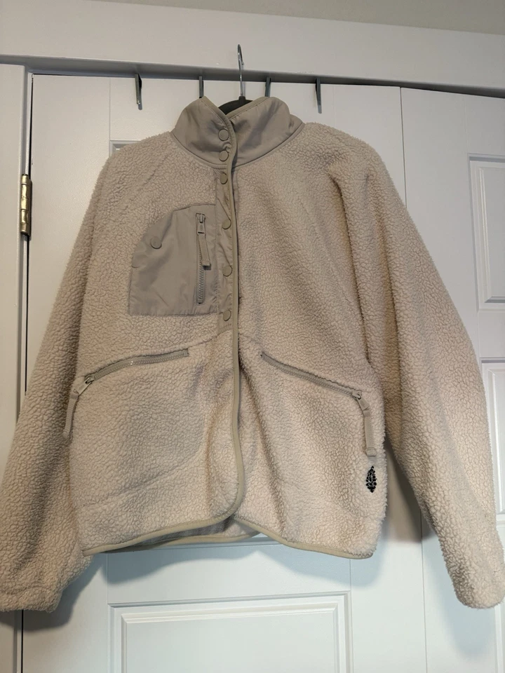 FP Movement Hit the Slopes 女式 M 码夹克,静音米色,羊毛 — 第 1/4 张图片