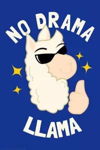 No Drama Llama Funny Cool Wall Decor Art Print Poster 12x18 - Picture 1 of 3