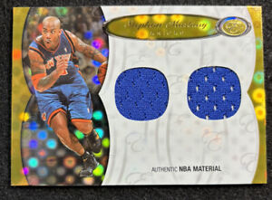 1/1 Jersey Number Stephon Marbury 3/25 dual patch Bowman Gold Refractor Topps