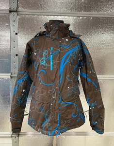 Salomon Skijacke - Damen Small - braun blau - Snowboard Winter Schnee - Bild 1 von 10