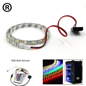Tira de LED base trasera luz 5050 DC12V cinta impermeable para PC ordenador - Imagen 1 de 22