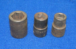 3 WRIGHT Impact 1/2" drive SOCKETS ---- 3/4" , 9/16" , 1/2" ---- quality tools - Picture 1 of 4