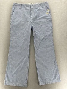 Vintage Tommy Hilfiger Seersucker Trouser Pants Women's 16 Blue Striped Nautical - Picture 1 of 12