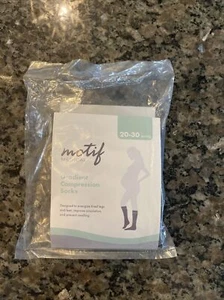 Calze a compressione maternità mediche Motif nuove con etichette taglia M Medium 20-30 mmHg bianco grigio - Foto 1 di 1