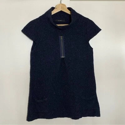 Sita Murt Navy blue merino wool silk polyamide knitted top 42 - Image 1 of 4