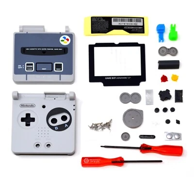 GBA SP Game Boy Advance SP Replacement Housing Shell Screen Lens (SUPER FAMICOM) - Image 1 of 4