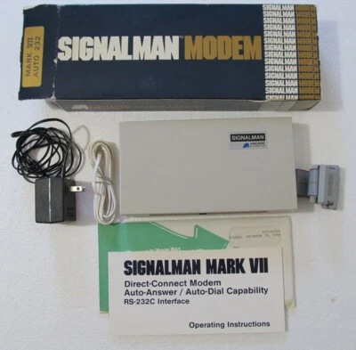 Vintage Signalman Mark VII Modem RS-232C w/ D-Sub-25 Connector Anchor Automation - Image 1 of 4