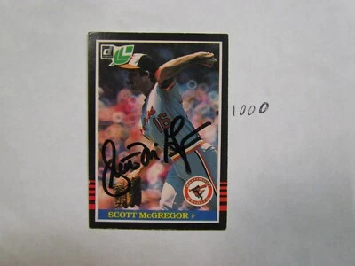 1985 Leaf Scott McGregor Autographed Signed Baseball Card  - Image 1 of 2
