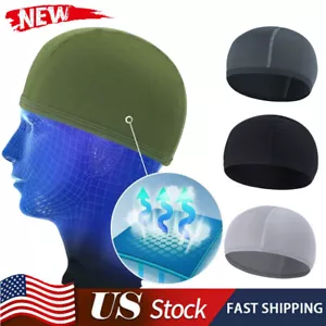 Moisture Sweat Wicking Cooling Bald Dome Skull Cap Helmet Liner Sport Beanie USA - Picture 1 of 16