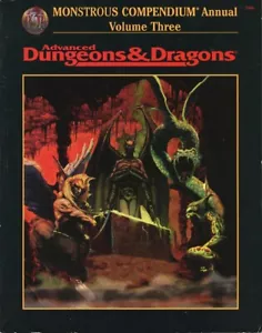 MOSTRUOSO COMPENDIO ANNUALE VOLUME TRE ECC+! 3 Appendice D&D TSR Monster Manuale - Foto 1 di 3