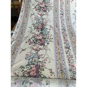 Vintage Bloomcraft Fabric The Musee Des Arts Decoratifs Asian Toile Cotton BTY - Picture 1 of 11