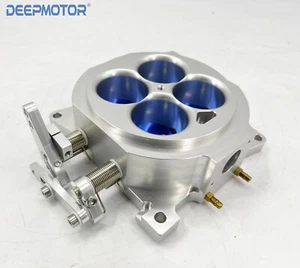 Cuerpo del acelerador Deepmotor CNC Billet 1000 CFM 1,75" núcleo 4 barriles 4150 plateado - Imagen 1 de 5