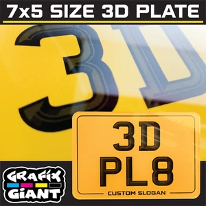 7X5 3D Schild Strecke Motorrad reflektierende Show Neuheit Nummernschild - Bild 1 von 9