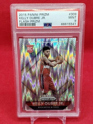 2015-16 Panini Prizm Basketball Silver Flash Prizm PSA Mint 9 RC Kelly Oubre Jr. - Image 1 of 3