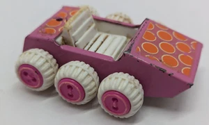 Vintage 1970 Original Buddy L Steel Toy Pink Polka Dot Car 6 Wheel Buggy - - Picture 1 of 8
