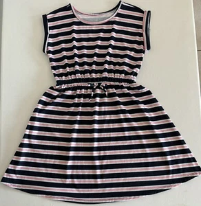 SO Girls Striped Pink and Blue Dress Top Size Large L(12) Small Sleeveless - Picture 1 of 2