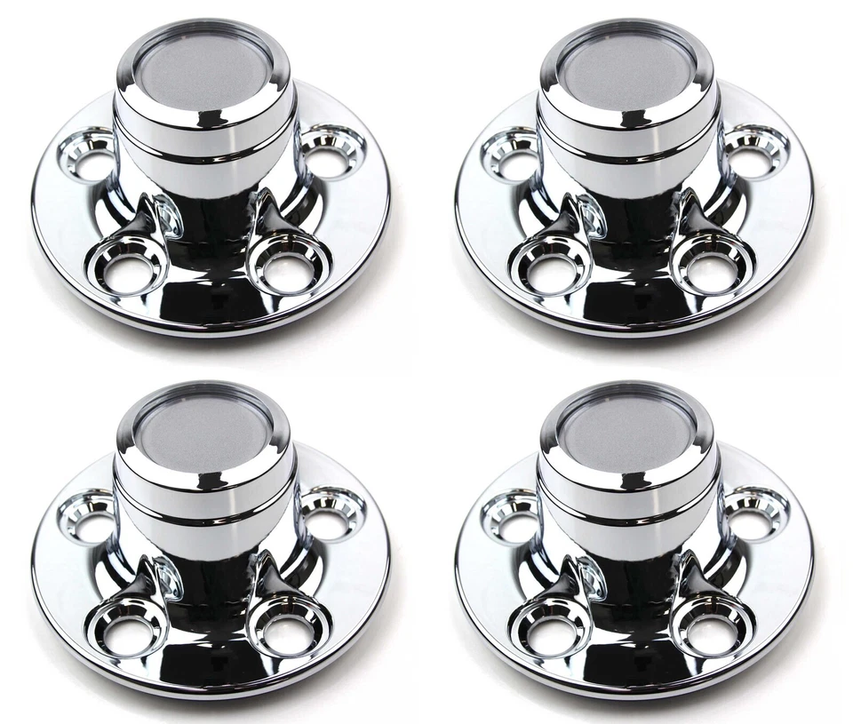 Ford Falcon XE XF XG EF EL CHROME Interceptor Centre Caps Set of 4 Steel 12 Slot - image 1 of 1