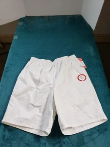 Chic Shorts Sz 16 Womens White Mid Rise Bermuda Chino Stretch Elastic Waist NWT - Picture 1 of 12