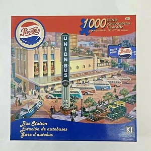 Pepsi Cola Michael Young Bus Station Art By 1000 Piece Puzzle 20x27 inch - Picture 1 of 4