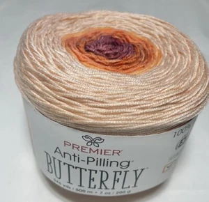 PREMIER ANTIPILLING SCHMETTERLINGSGARN 0,1er-Pack. INWERPFIRSICH.  I kombiniere Schiff. DET lesen - Bild 1 von 5