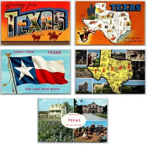 Texas Grüße Großbrief (LOT 5) Karte, Rodeo, Vieh, Cowboys etc. - Bild 1 von 11