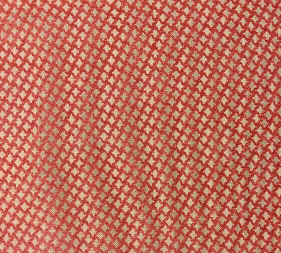 Ballard Designs Merrick Coral Pink Lattice DESIGNER Fabric by The Yard 57"w