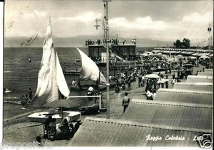 cl 24 1955 REGGIO CALABRIA - Lido - Animata - viagg - Ed.Rotostampa Terni - Imagen 1 de 1