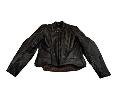 First Gear S Pilot Black Leather Jacket With Thermoliner Size 44 Motorcycle - Image 1 of 4