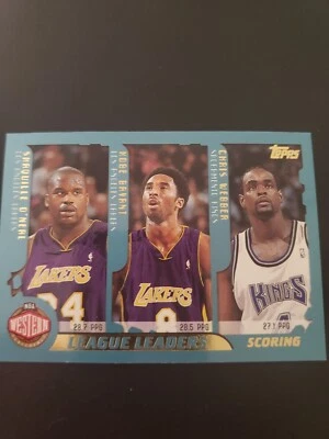 2001-02 Topps League Leader 215 Bryant O'Neal Iverson Carter - Image 1 of 2