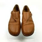 Donald J Pliner  Cave Brown Leather Shoes Monk Strap Loafer Flats Womens 9.5