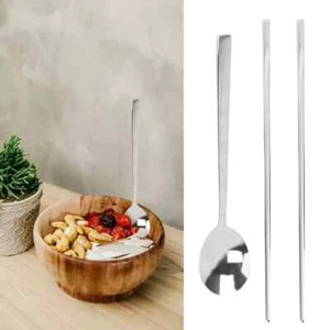 3 Pcs Stainless Steel Chopsticks + Scoop Metal Table Spoon Tableware Korean - Picture 1 of 5