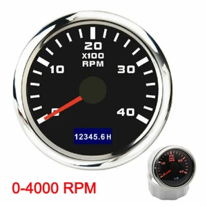 52mm Drehzahlmesser Anzeige Zusatz Instrument Tachometer 0-4000RPM Dieselmotor - Bild 1 von 8