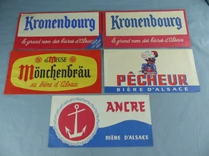 Lot de 5 chapeaux publicitaires TOUR DE FRANCE 1960 KRONENBOURG BIERE PECHEUR B - Foto 1 di 3