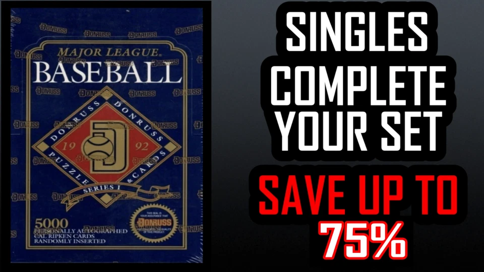 1992 Donruss Baseball Series 1 Singles, #251-#396 - You Pick - Complete Your Set - Image 1 of 1