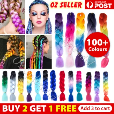 JUMBO Braiding Hair Kanekalon 60cm Hair Extensions Synthetic Fiber Crochet Braid - image 1 of 4