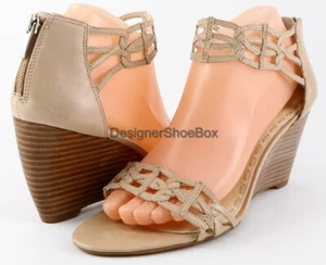 $110 ENZO ANGIOLINI HILI Natural Designer Wedge Sandals 9 - Picture 1 of 4