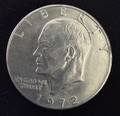 1972-D Eisenhower dólar folheado, ótimo para livro, excelente estado tipo 1 - Imagem 1 de 2
