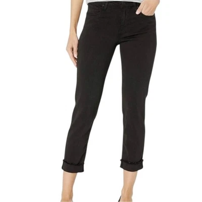 Kut From The Kloth Womens Amy Crop Straight Leg Stretchy Black Pants 12 - Image 1 of 4