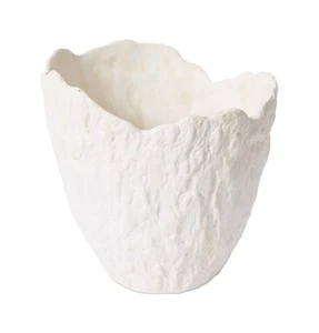 E Style Pandya Vessel Porcelain Flower Vase Centerpiece Home Decor 27cm Ivory - Picture 1 of 2